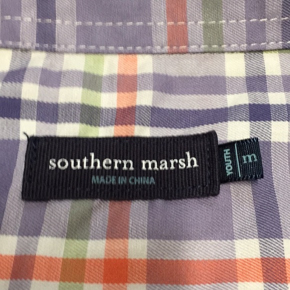 Boys size Youth Medium Southern Marsh button up - Picture 3 of 4